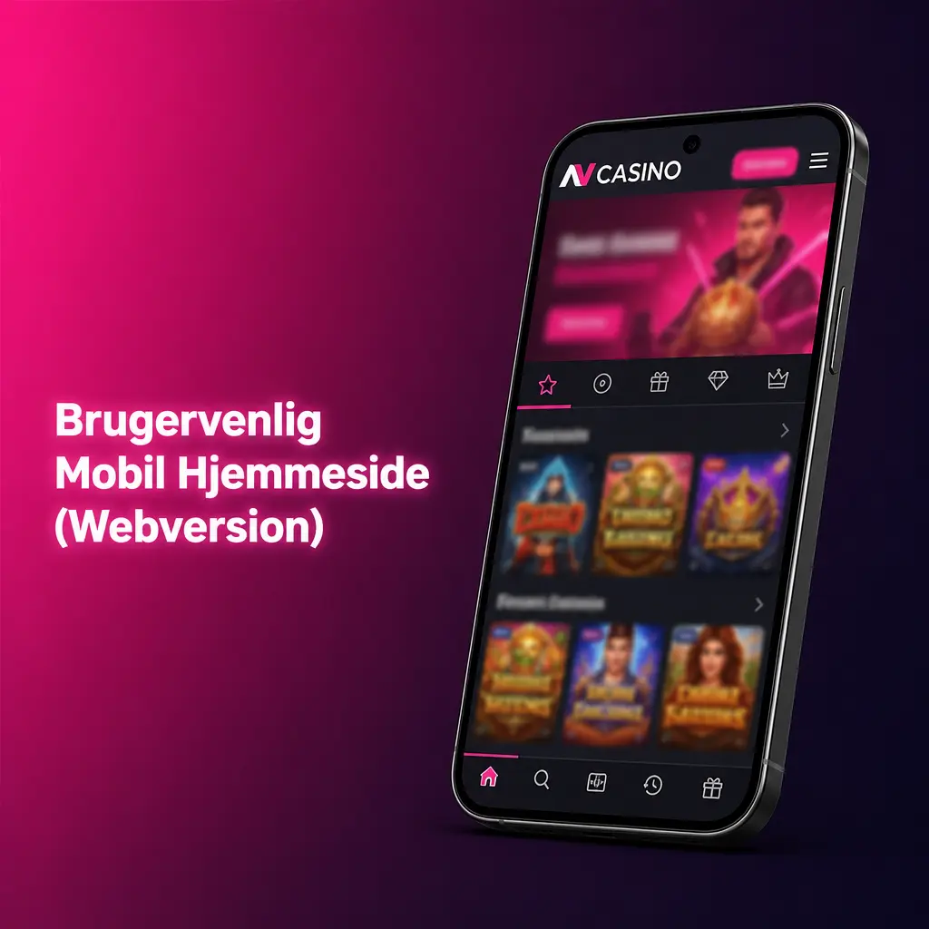 Mobilvenlig webversion af casinoplatformen